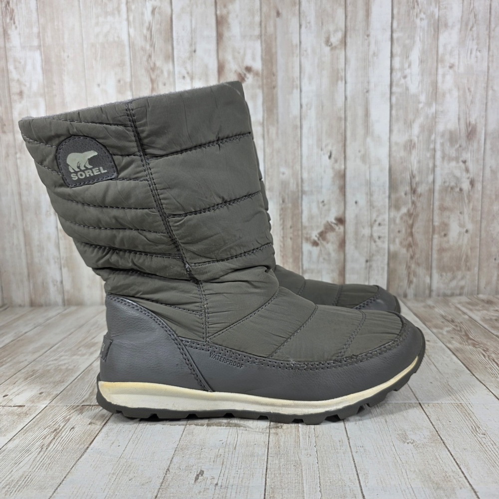 Sorel‎ Women's Waterproof Puffer Snow Boots Gray Size 7